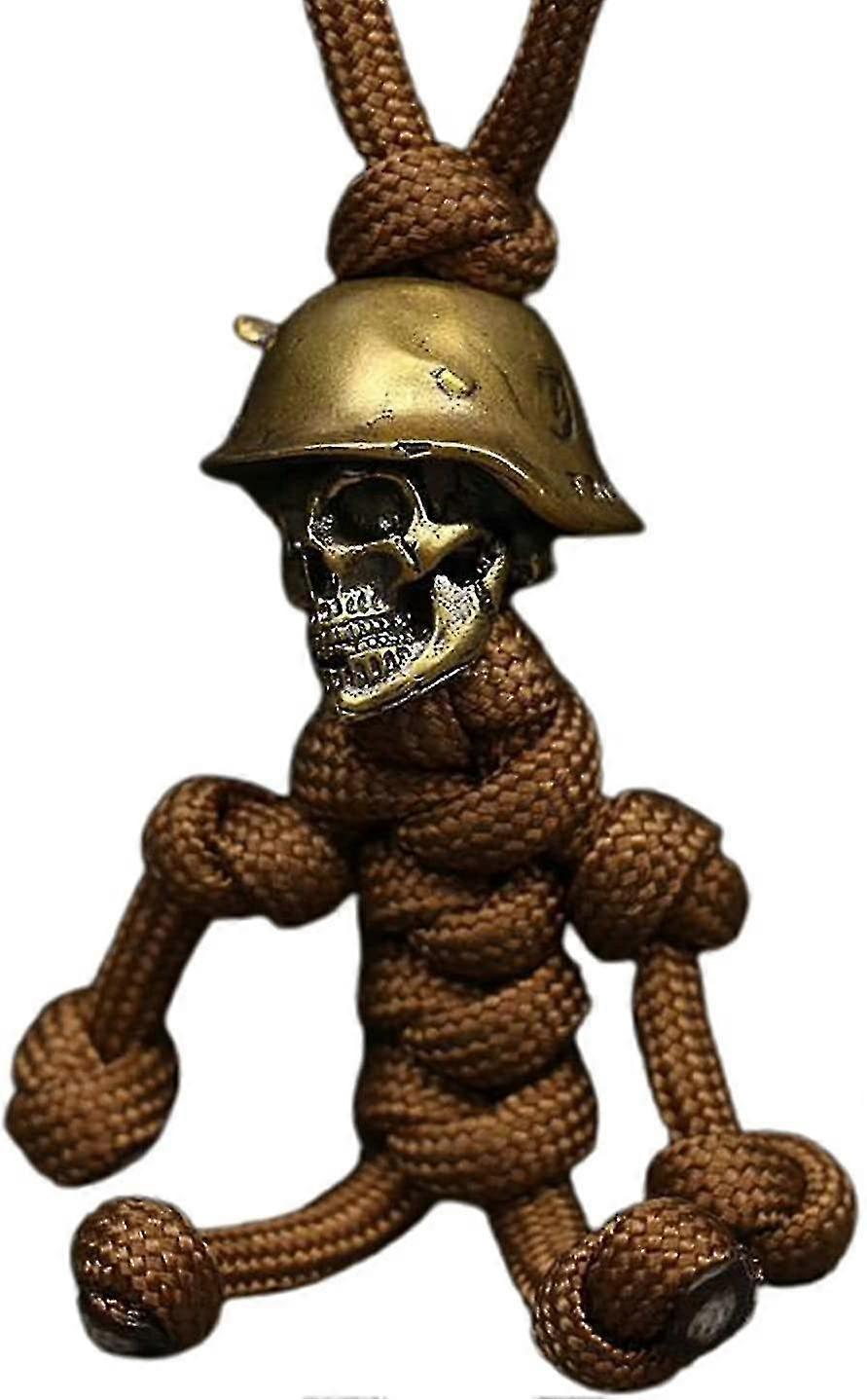 מחזיק מפתחות גולגולת מתכת, שרוך מפתח אופנוע רטרו מותאם אישית תליון יצירתי לארנק תיק תרמיל