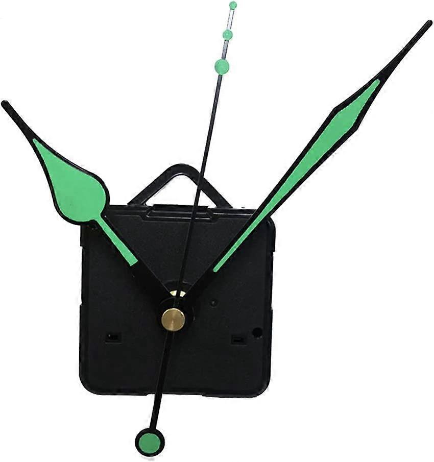 1pcs Silent Clock Movement e Quartz Clock Mechanism Silent Wall Clock Kits Mechanism Parts with 3 Fluorescent Hands Without Battery (Black)