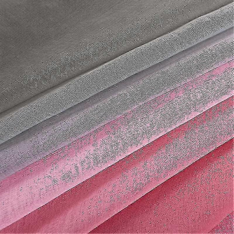 ベッドルームの装飾窓のためのピンクグレーチュールカーテン女の子の部屋の装飾のための薄いカーテン* yt