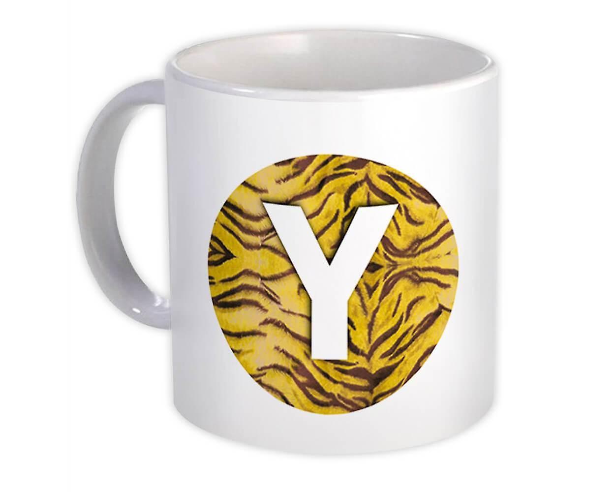Gift Mug: Monogram Letter Y Tiger