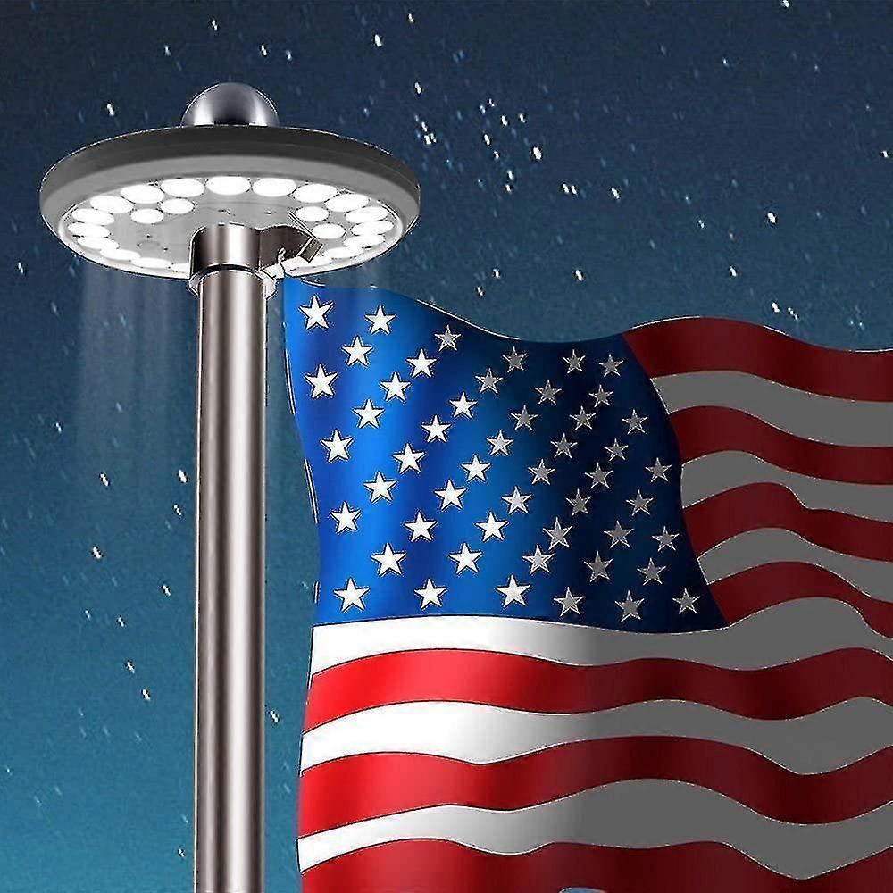 Solar Flag Pole Light Bright 26 Led Solar Powered Waterproof
