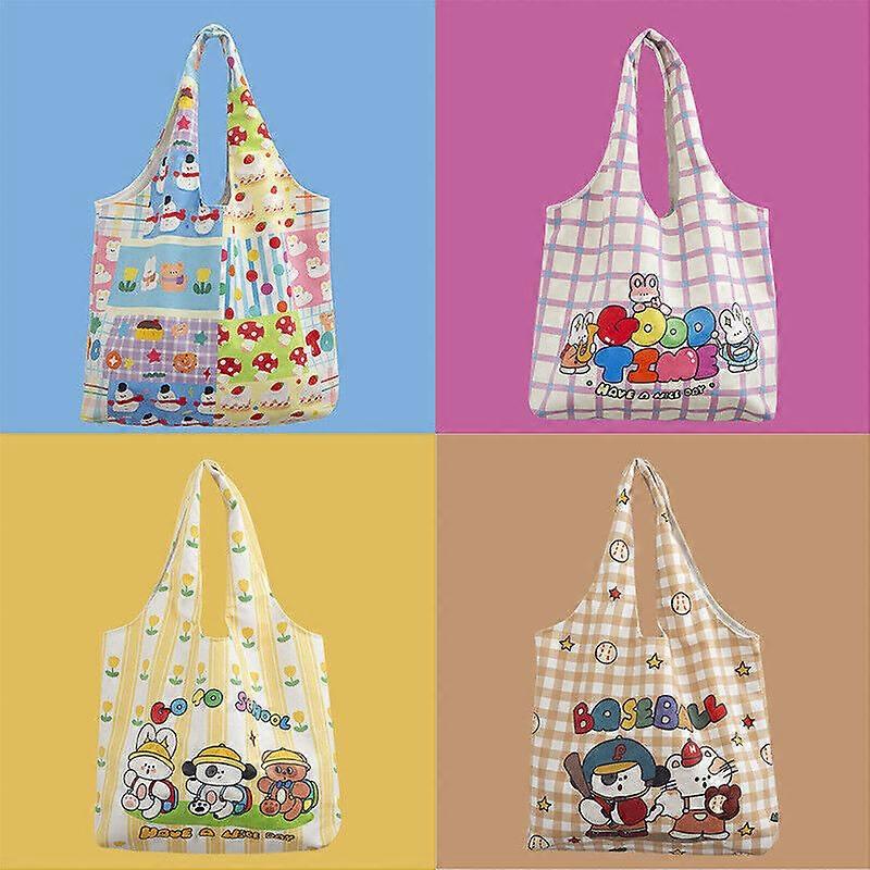 Sacs quotidiens d'épicerie en toile pour femmes Heavy Duty Shopper School Tote Bag Sac de bibliothèque