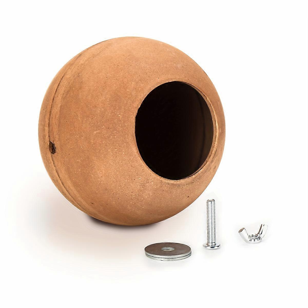 1pc Coconut Shell Bird Nest - Cozy Retreat for Parrots, Small Animals & Hamsters - Attractive Design for Large Bird Cages - Safe and Easy Installation