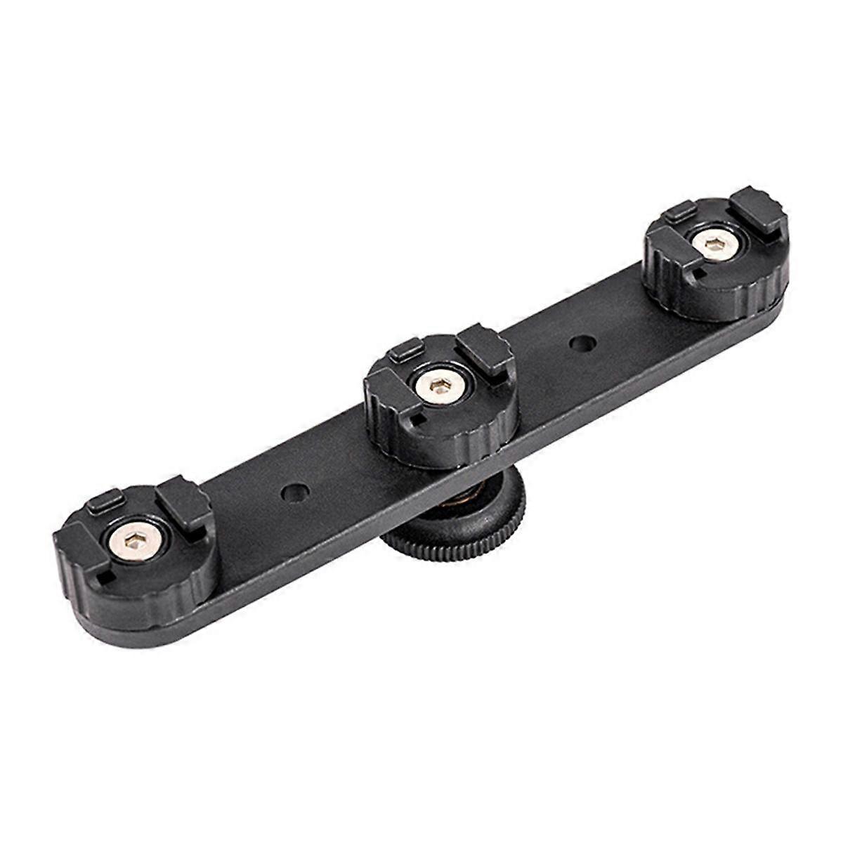 1/4 Screw Hole Cold Shoe Bracket Vlog Expansion Bracket 3 Hot Shoe Adapter ,for Camera Tripod Cell