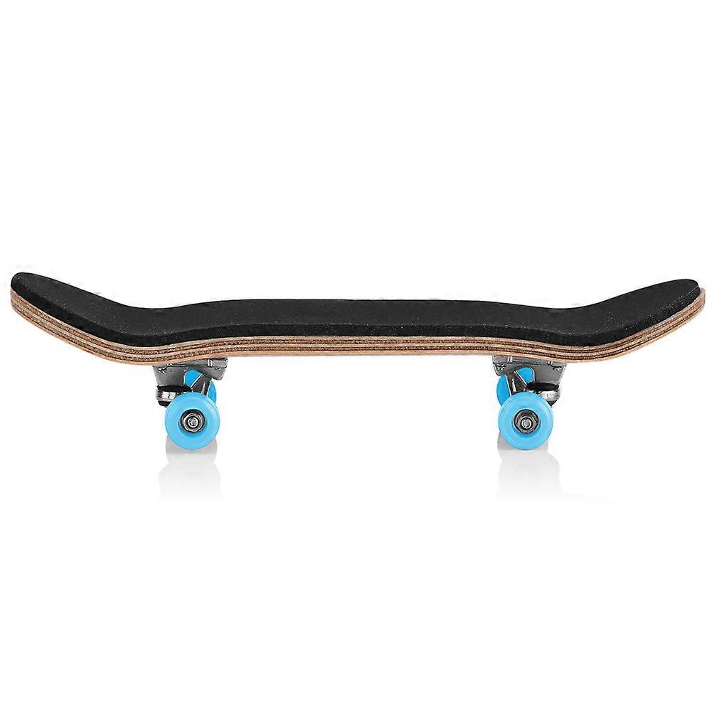 1Pc Maple Wooden Alloy Fingerboard Finger Skateboard With Box Reduce Pressure Gifts Light Blue