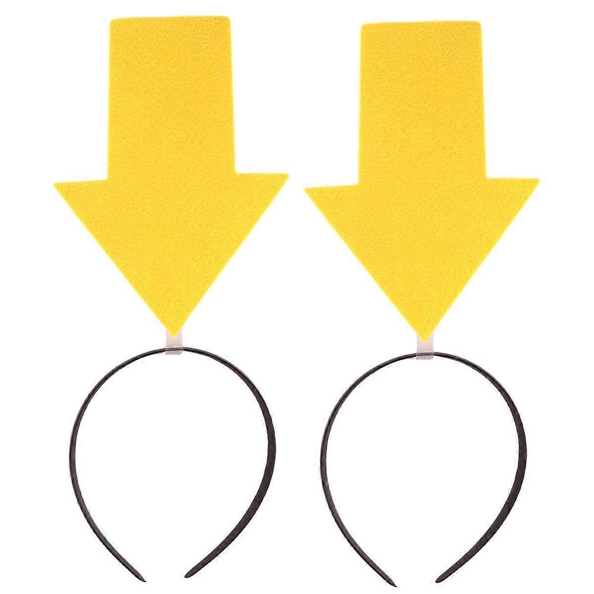 2 tocados decorativos con forma de punta de flecha, divertidos y creativos.