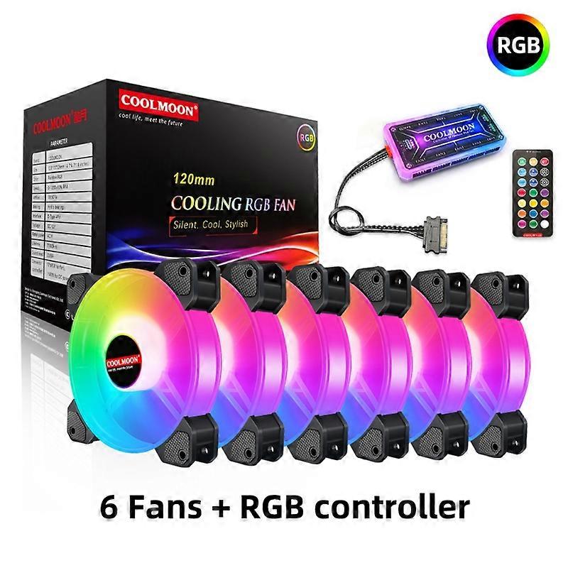 Computer Gehäuse Lüfter 120mm LED Silent Lüfter CPU Kühler Kühler Leiser Bunter Lüfter