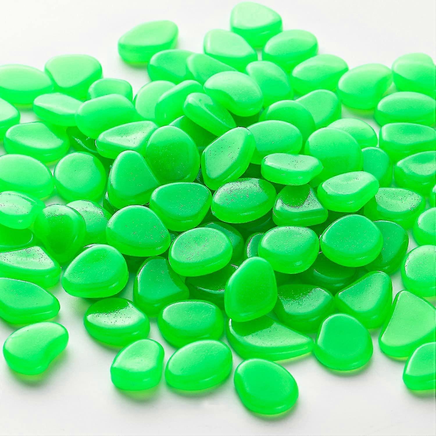 Glow In The Dark Rocks,100 Pcs Blue Glow In The Dark Garden Pebbles For Outdoor Decor,glowing Water For Fish Tank Gravel,for Backyard Walkway,paths Or