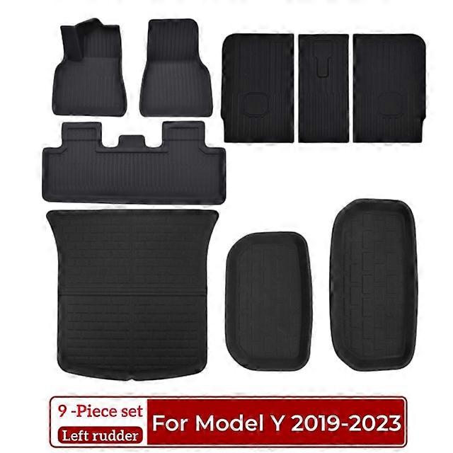 Fit Model Y Model 3 Floor Mats 2017-2023 Trunk Mats Storage Mats 3D XPE Premium All Weather Anti-Slip Waterproof Floor Liners