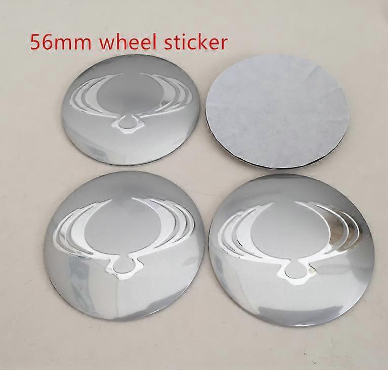 4pcs 56mm 60mm Ssangyong Car Wheel Center Cap Badge Dust-proof Covers Emblem Sticker Car Styling Accessories