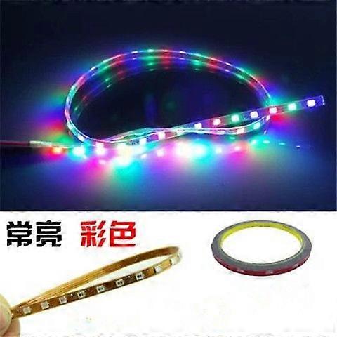 53.15in motorcycle multi-color flash lamp scooter decorative lamp refitting led running water lamp waterproof lamp stripMotor Vehicle Lighting