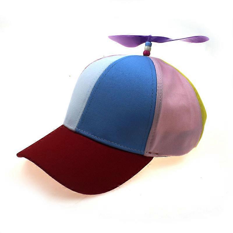Helicopter Propeller Beanie,Propeller Hat Cap with Propellers Funny Multicolor Unisex Outdoor Hat Sun Hat with Visors Suitable