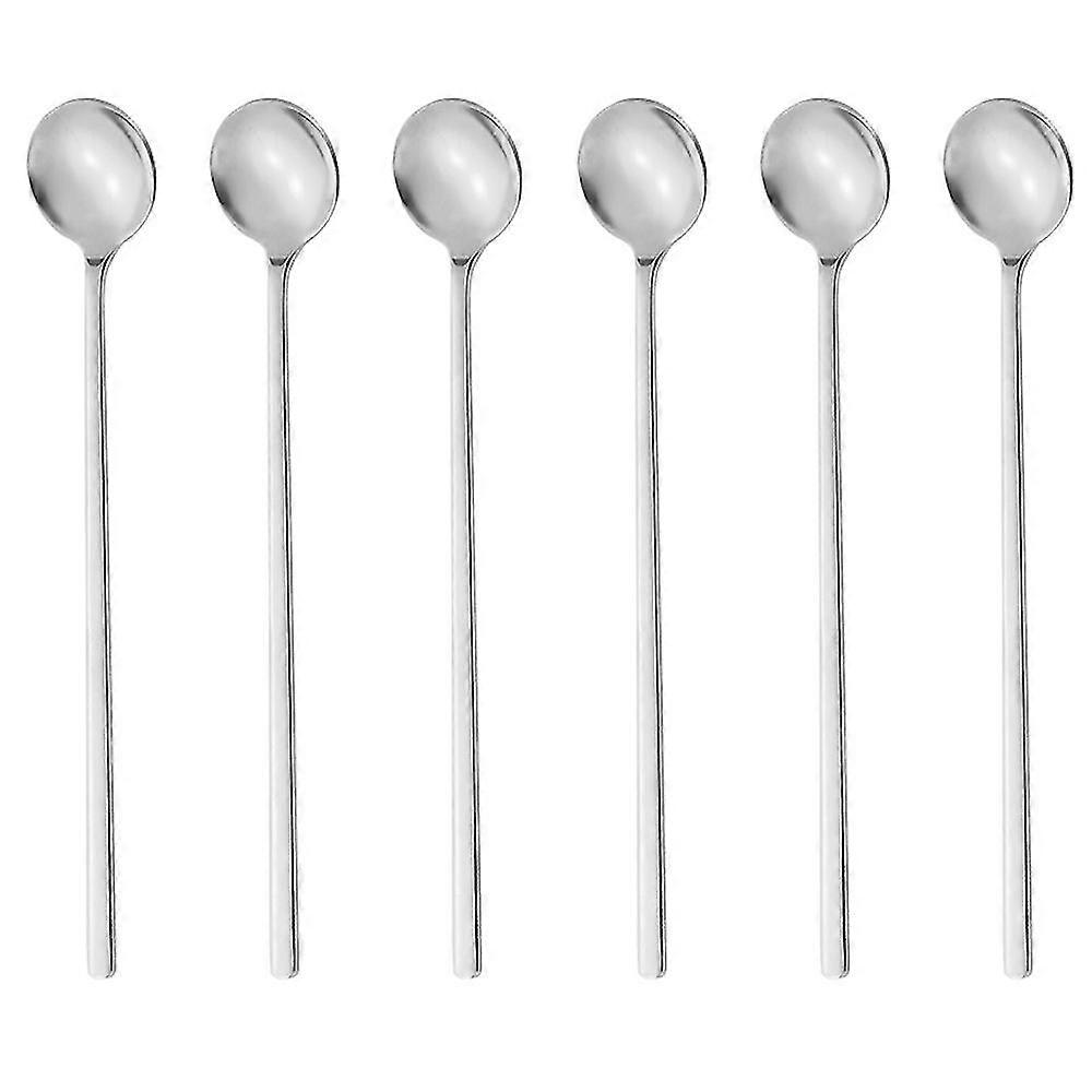 6 Pcs Coffee Spoons, Stirring Spoons, Tea Spoons Long Handle, Ice Tea Spoons, Long Spoons For Stirring
