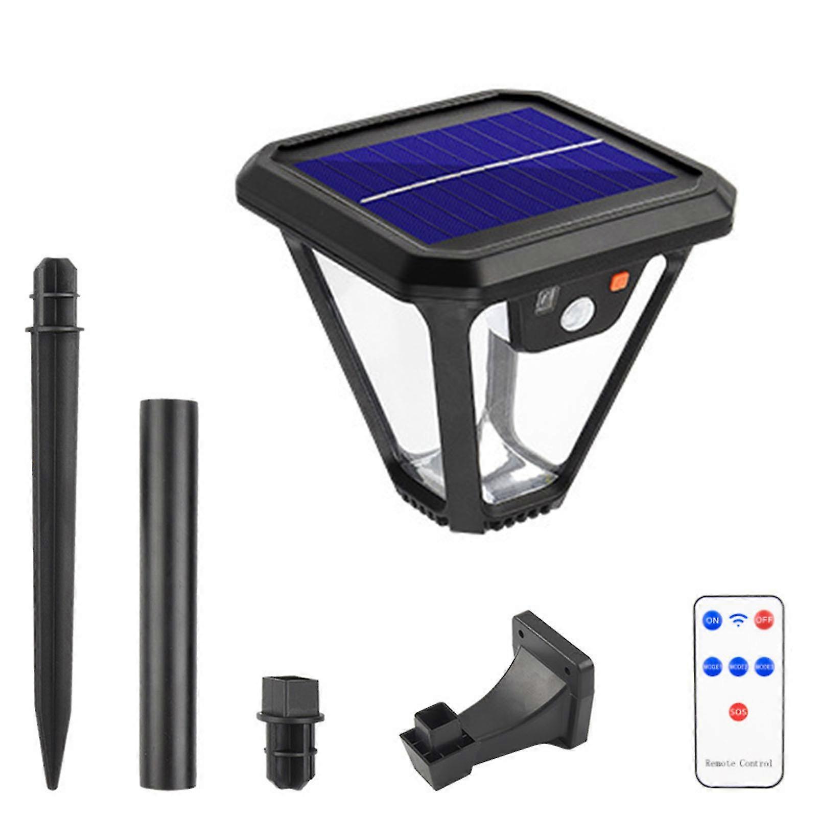 100LED Solar Wall Light Waterproof Motion Sensor Solar Landscape Lamp for Garden Courtyard Pool with 2400mA Battery White Light