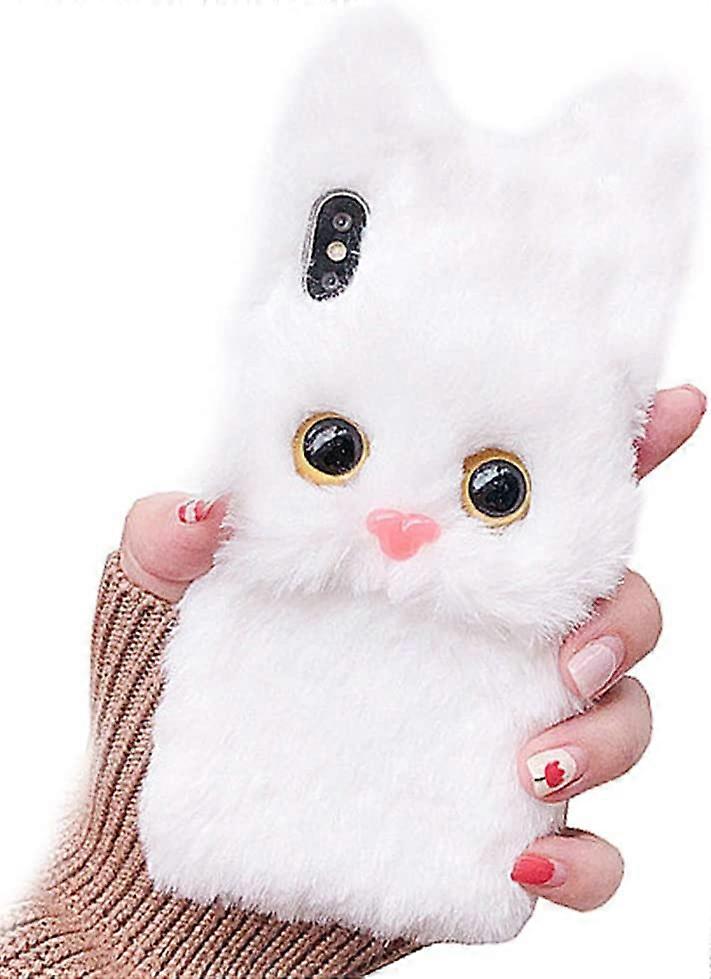 Cartoon Doll Toy Cat iPhone 11 Case, Fluffy 3D Cute Plush Fur