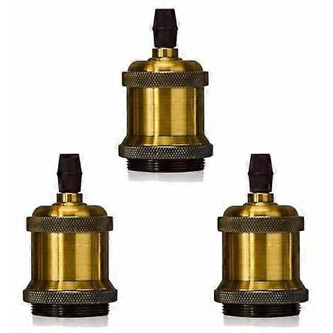 Set of 3 Edison Socket E27 Spiral DIY Retro Vintage Lamp Adapters for Pendant Lights
