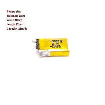 301012 3,7 V 25 mAh wiederaufladbare Lipo-Lithium-Polymer-Batterie, geeignet für Smart Watch Bluetooth Headp