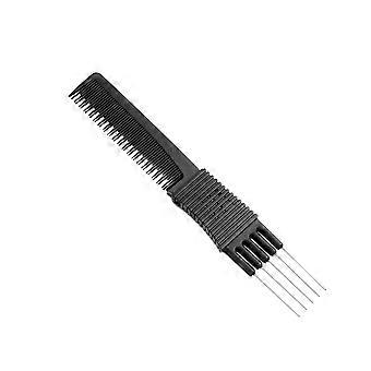 Schwarze Kohlefaser Antistatischer Stahldraht Clip Kamm Rattenschwanz Kamm Haarwerkzeug