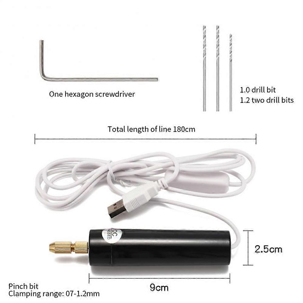 Portable Mini Electric Drill Handheld Drill Rotary Set Engraver Pen Drilling Jewelry Tools For Epoxy Resin Making DIY Wood Craft