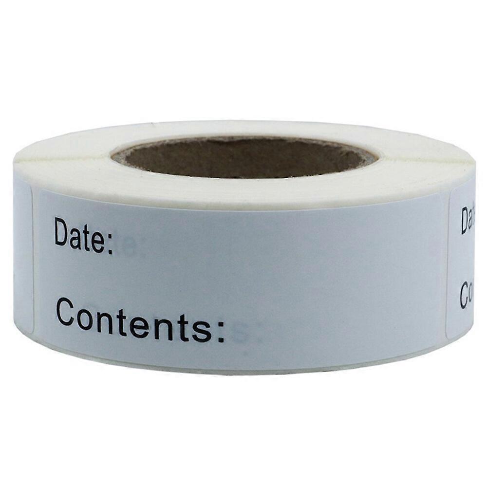 1 Roll of English Record Date Stickers Practical Classified Identification Note Index Pastes DIY Self-adhesive Stickers