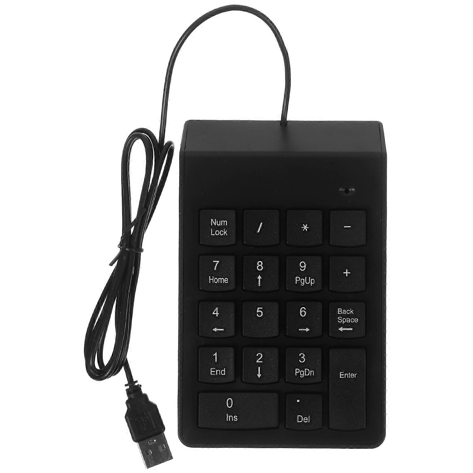 Number Pad 19-key Mechanical Numpad Wired Keyboard USB Number Pad Accessory