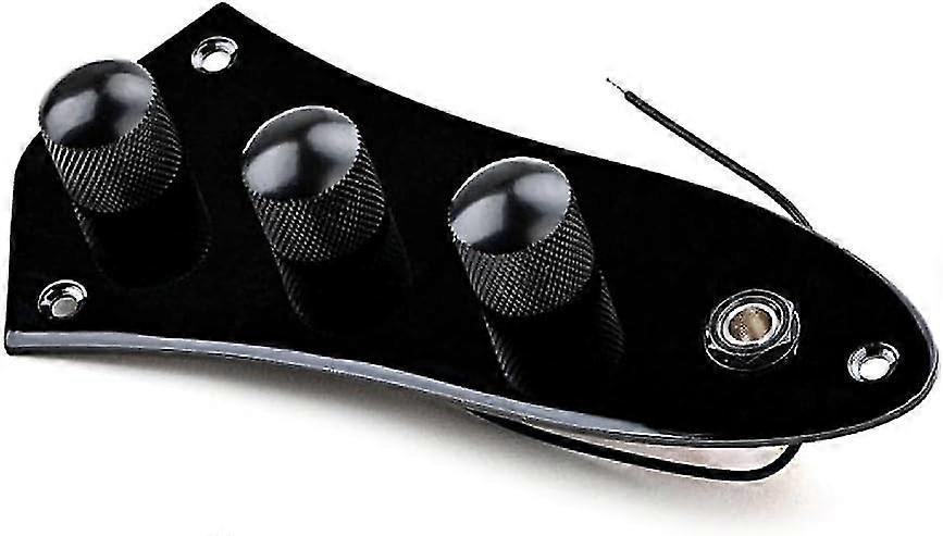 Vintage Smooth Surface Pre Loaded Prewired Control Plate with Switch Knobs - Bass Replacement