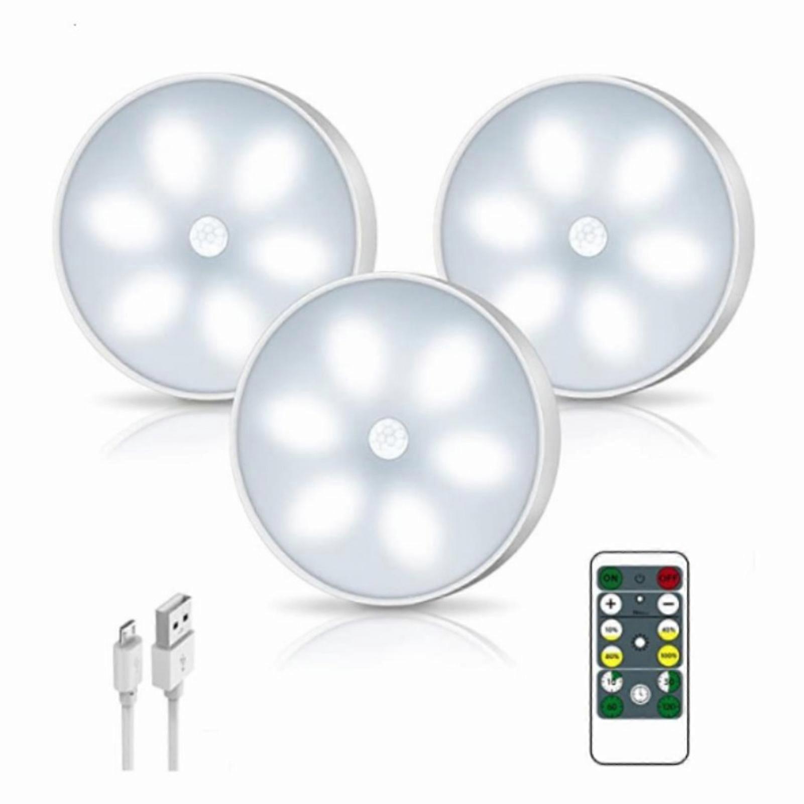 3 / 6 pièces détecteur de mouvement lumières auto marche / arrêt super brillant non éblouissant alimenté par batterie sans fil armoire placard lumières led QingHai