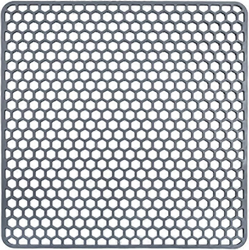 Multifunctional silicone deep dish trivet for kitchen, table (gray honeycomb)