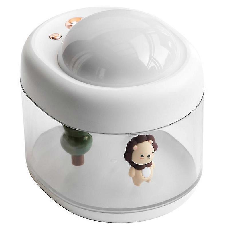 Cute Lion Projection Humidifier Rotating 500Ml Large Capacity Mini Usb Desktop Humidifier for Offic