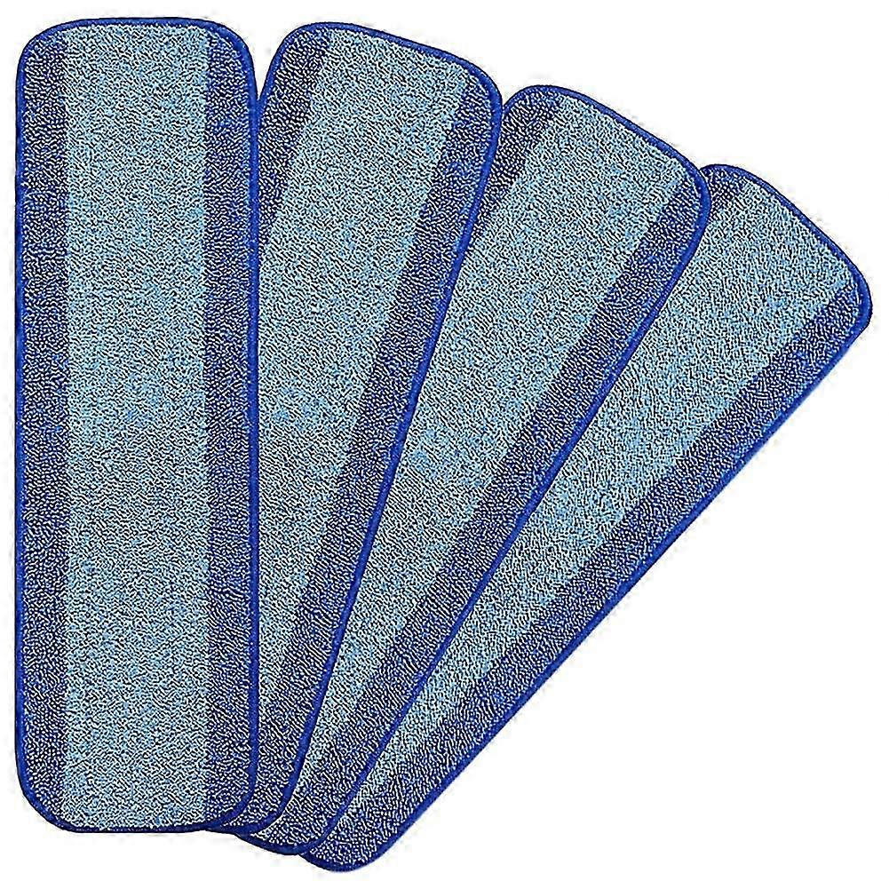 4Pcs Microfiber Cleaning Pad, Compatible for Mop, Swifter Reusable Pads, Hardwood Floor Replacement