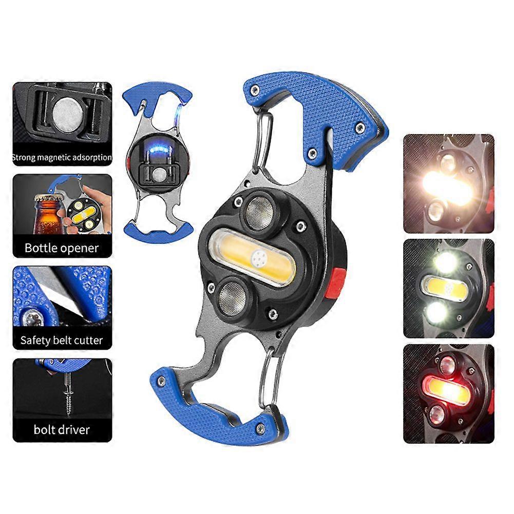 Mini Work Light LED Camping Flashlight Glare COB Keychain USB Charging Emergency Lamps Strong Magnetic