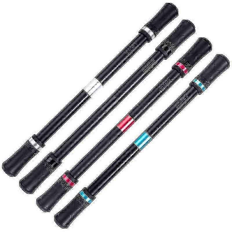 Professional Rubber Black Samurai Spinning Pen - 4 Pack - Exercise Flexible Fingers