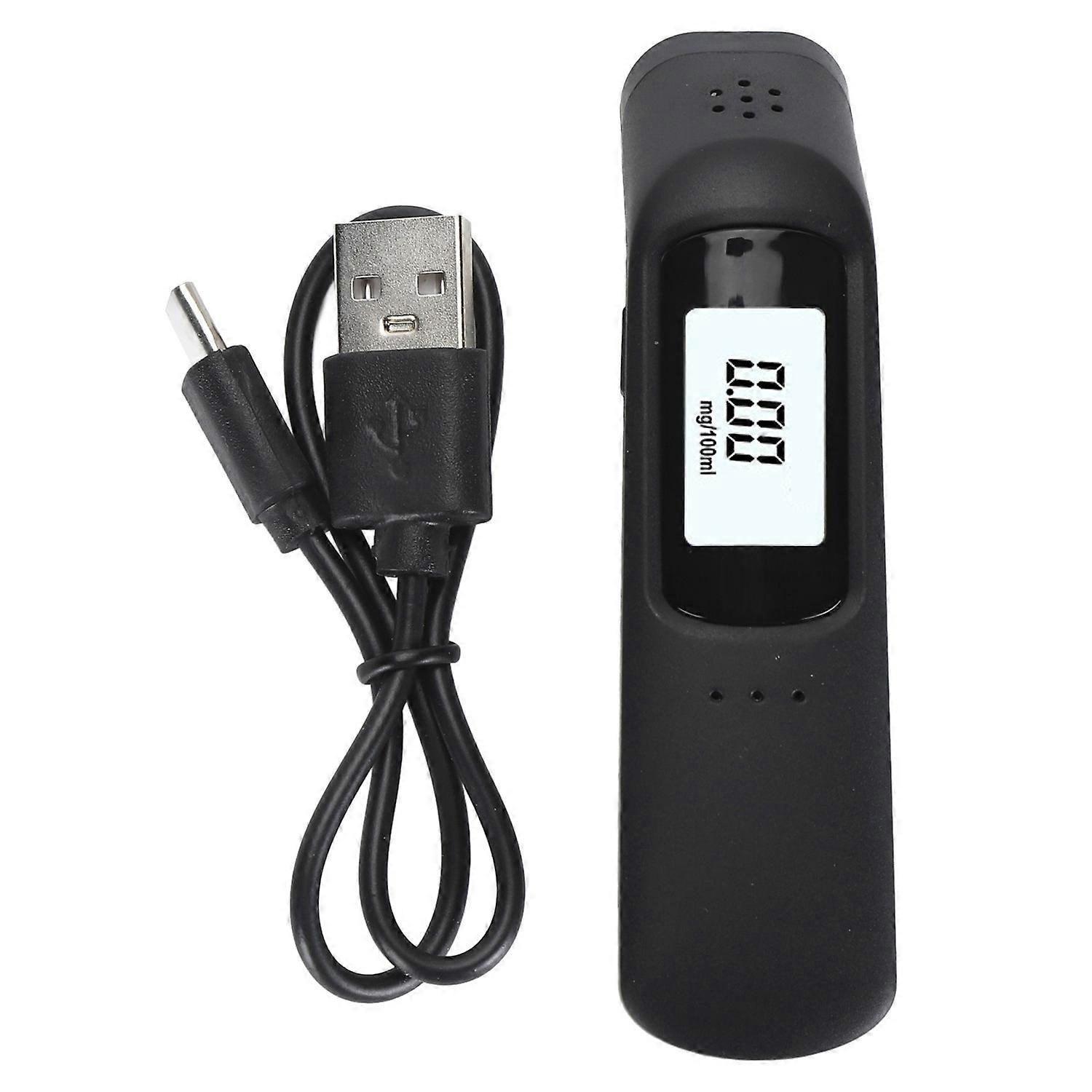 Breath Alcohol Tester LCD Display Voice Broadcast Non Contact Blowing Drunk Driving Detector 