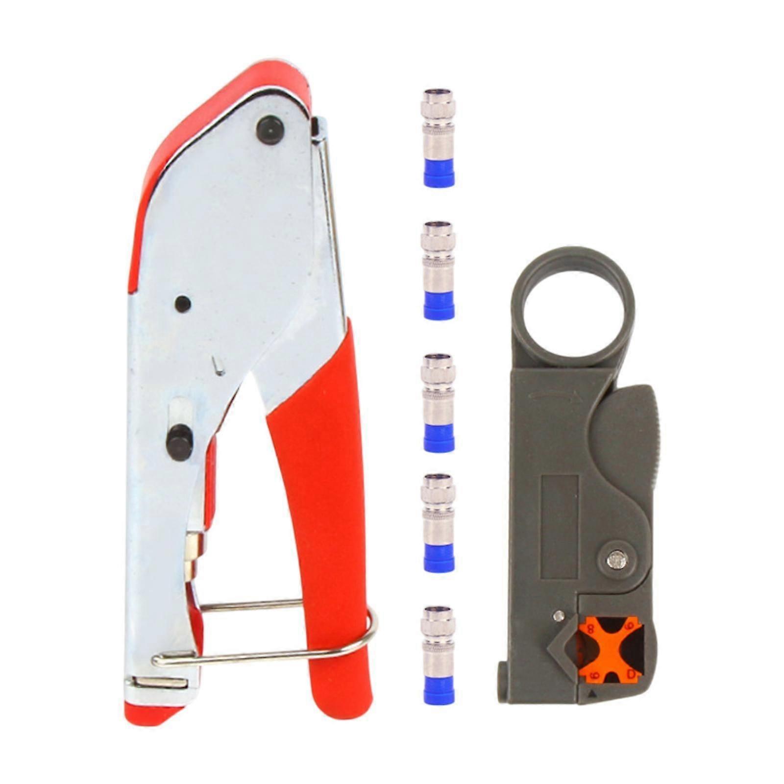 Coaxial Cable Crimper Coaxial Compression Tool for Work Cable TV Video Audio Style A