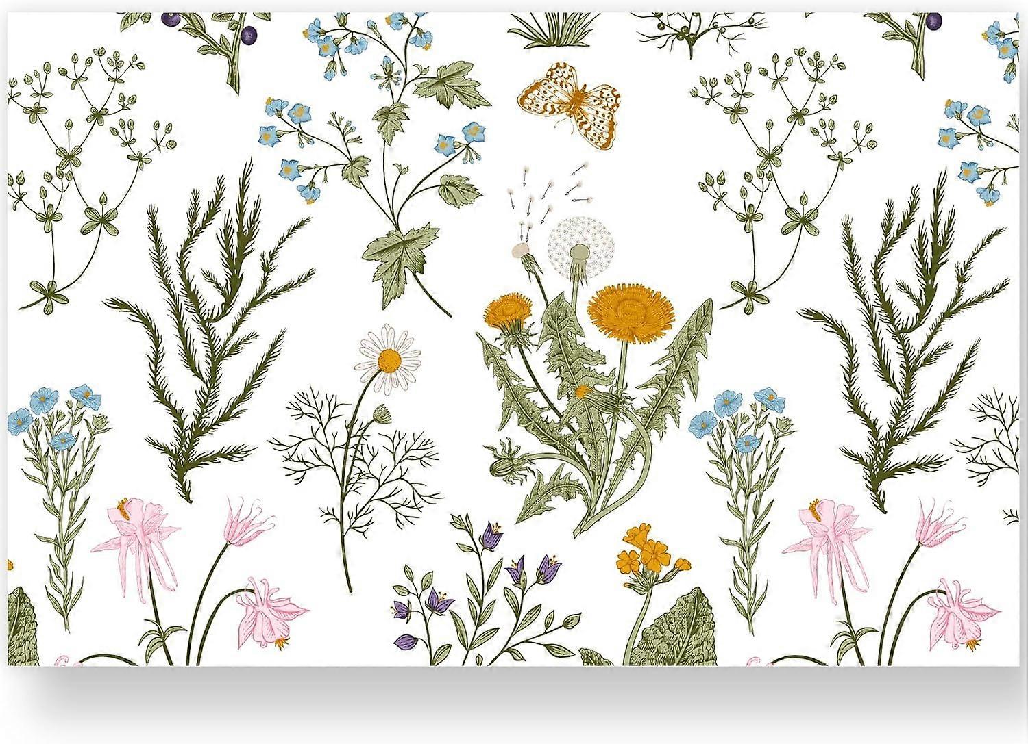50 Sheets Floral Vintage Wildflower Placemats for Wedding Party Table Setting 11 x 17 Inches