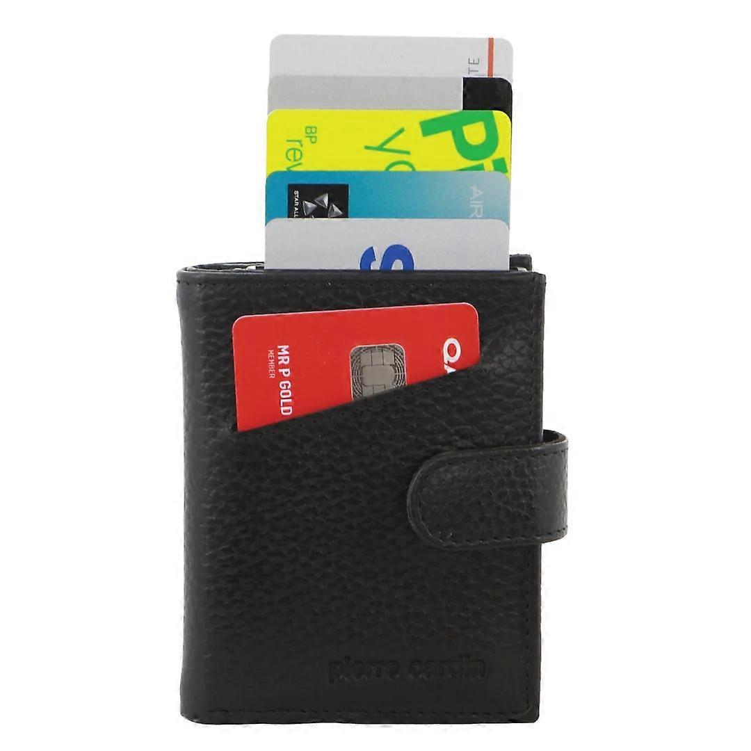 Pierre Cardin Leather Smart Slide Card Holder Tab Wallet RFID