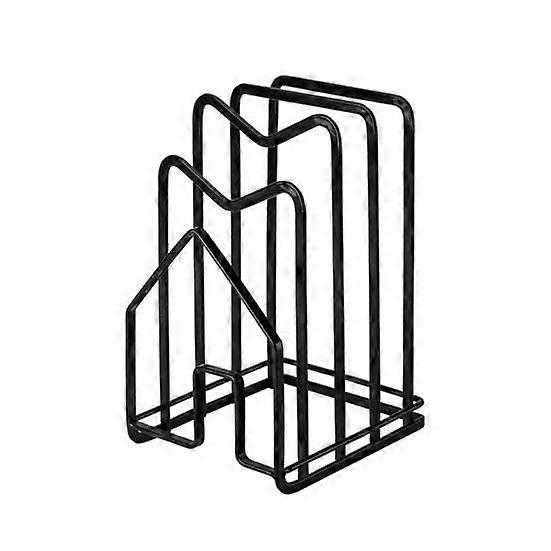 Groove Design Cutting Board Rack Anti-slip Wrought lron Drying Stand Pot Lid Organizer Kitchen Utensil