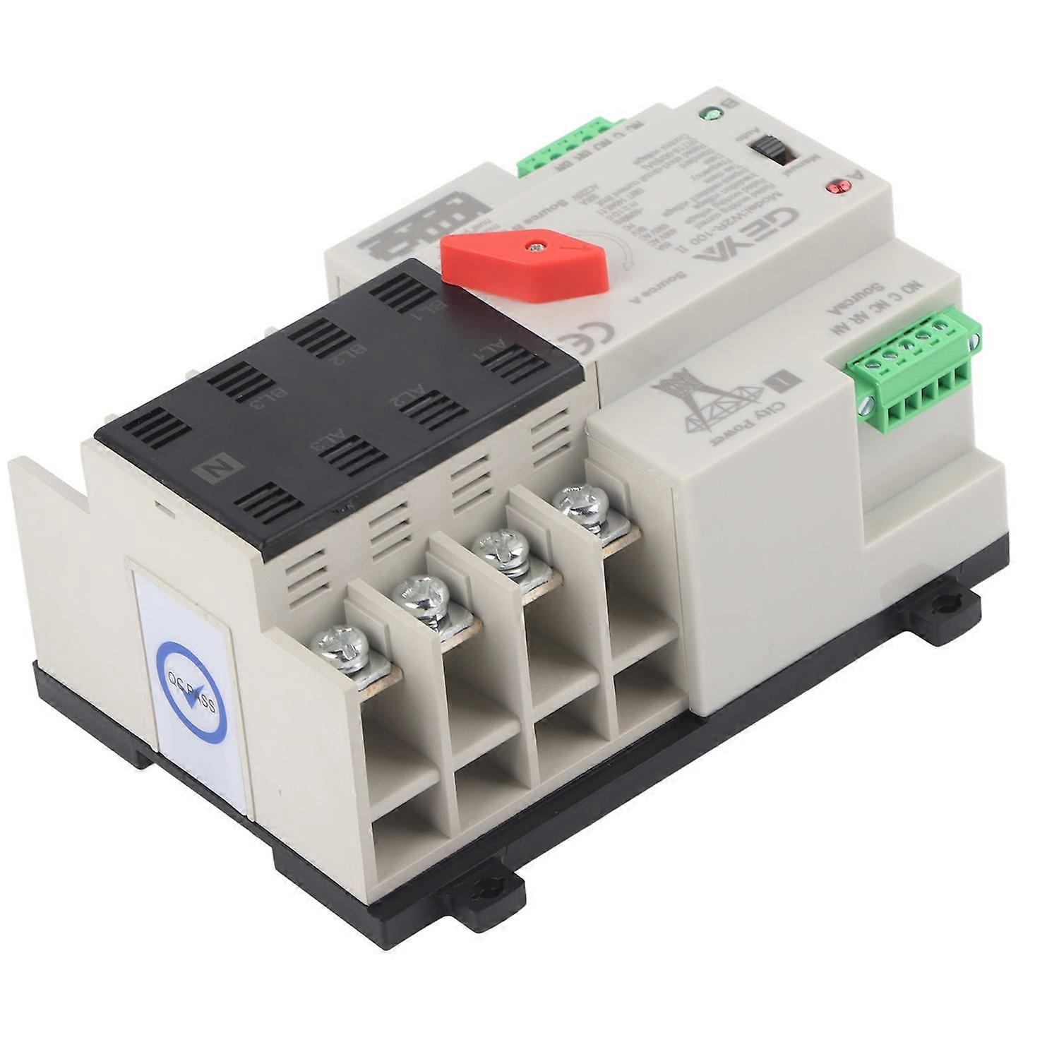 W2R‑100 Dual Power Supply Automatic Transfer Switch 4P 63A Power Transfer Switch