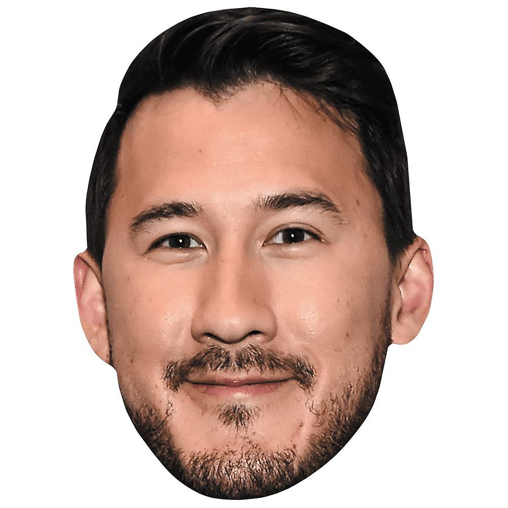 Markiplier (Goatee) Celebrity Mask, Flat Card Face