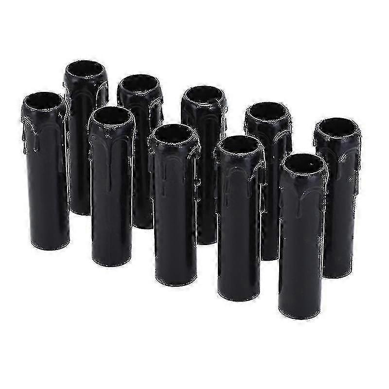 10 Pcs Vintage Candle Drips Plastic Covers 30 * 100mm Tubes Chandelier Socket Covers Chandelier Wall Light Pendant Decorationfor Most Thermoplastic La