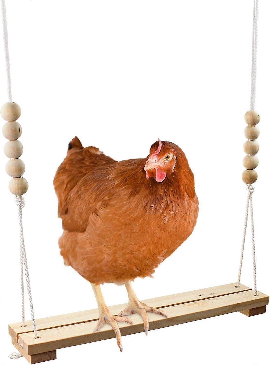 Chicken Swing, Wooden Bird Toy, Stress Relief, Multi-function