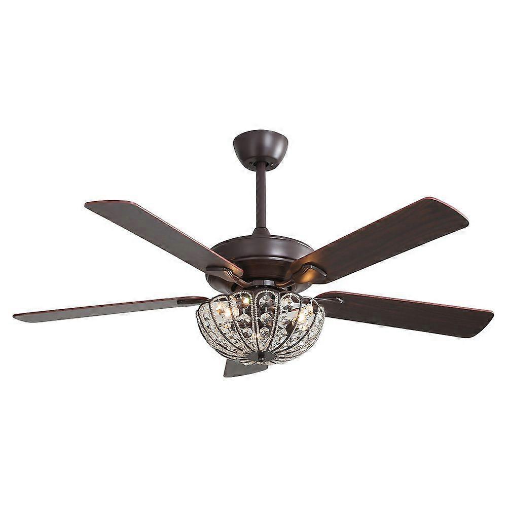 52-inch Coffee Ceiling Fan with Light and Remote