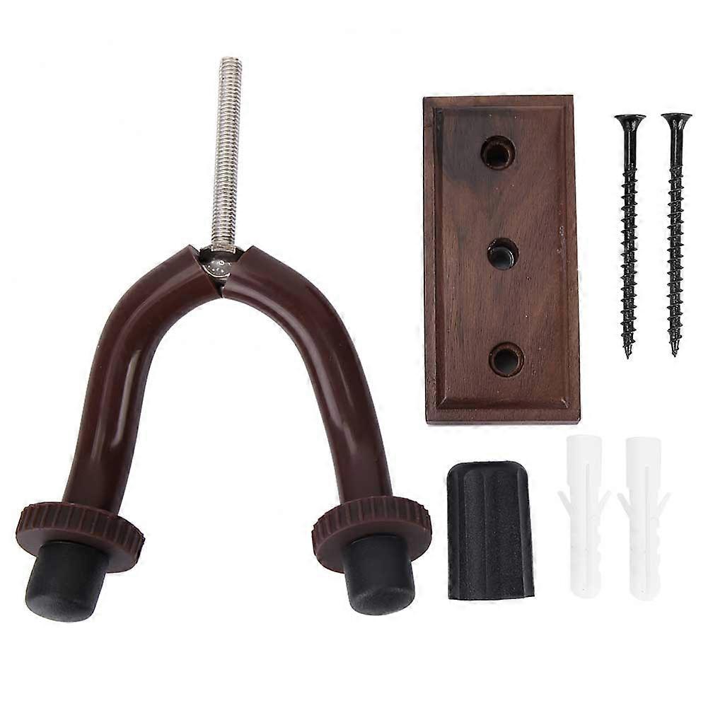 Black Walnut Wall Mount Violin Guitar Display Bracket Storage Holder Hanger(Rectangular Base)