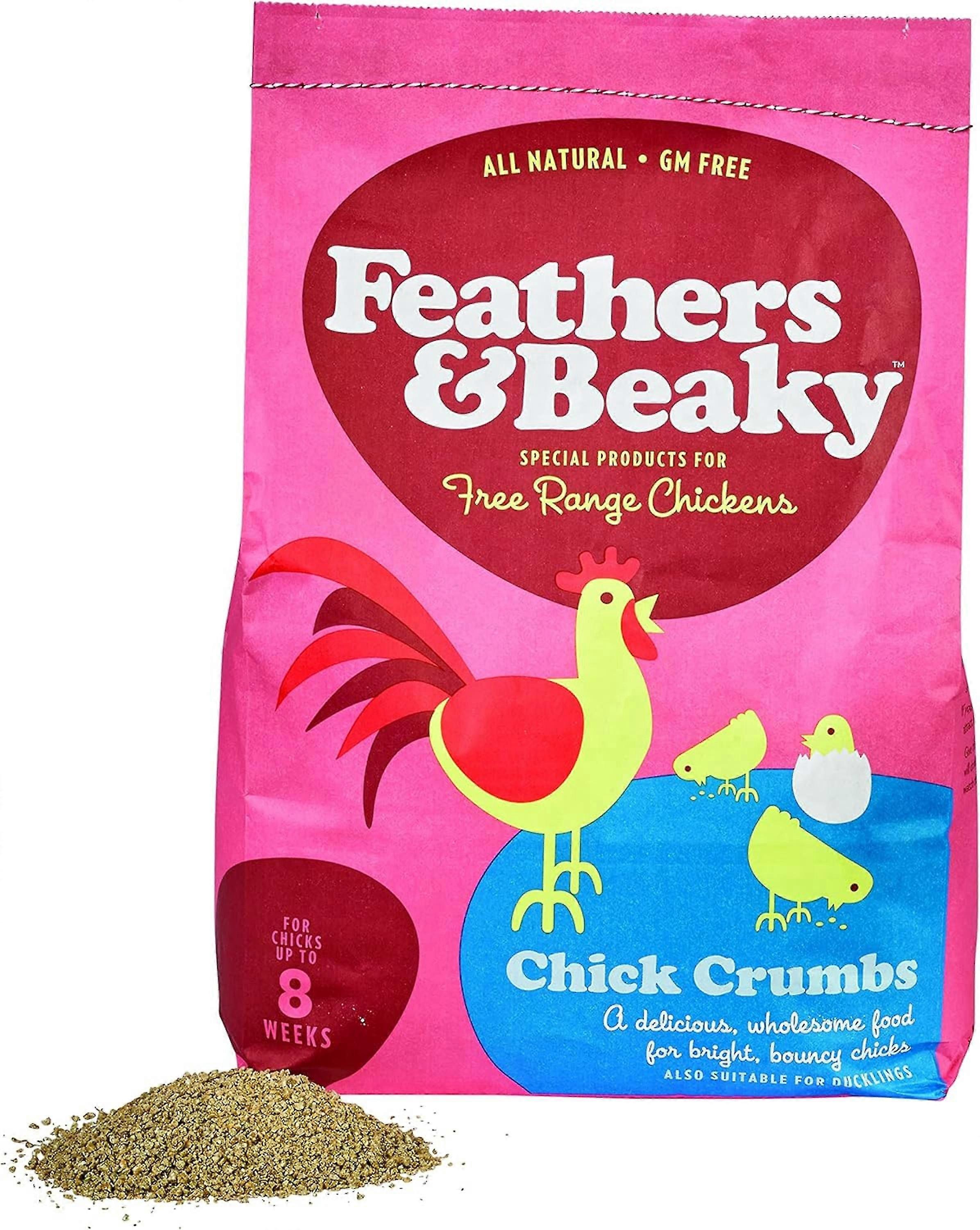 Feathers and Beaky Free Range Chicken Crumbs Food 4kg
