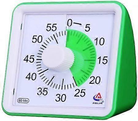 60-Minute Visual Timer, Classroom Countdown Clock, Silent Timer (Green)