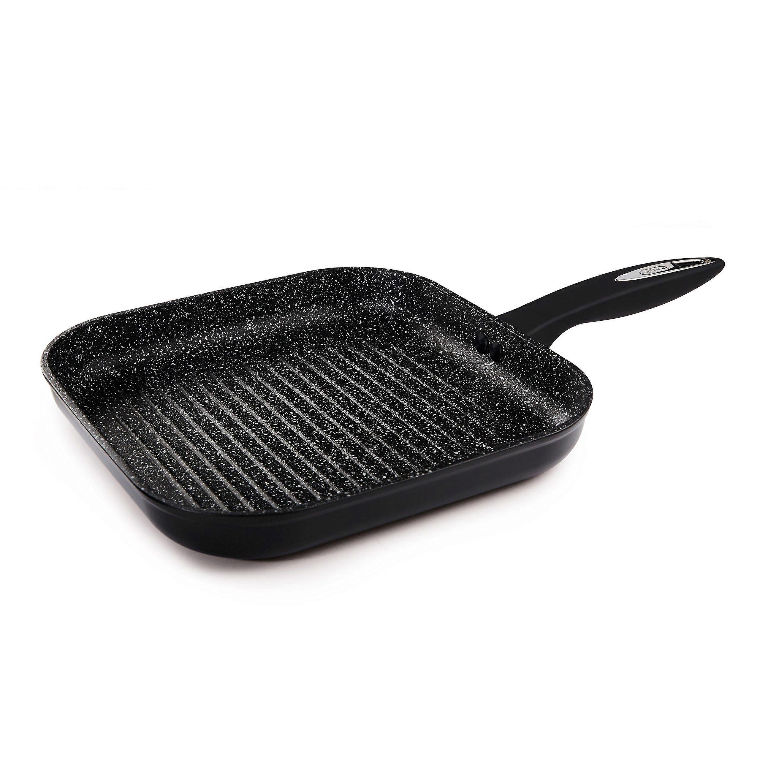 45cm Square Grill Pan - Non-Stick Aluminum Skillet for Stovetop and BBQ Cooking, Heavy-Duty and Easy to Clean