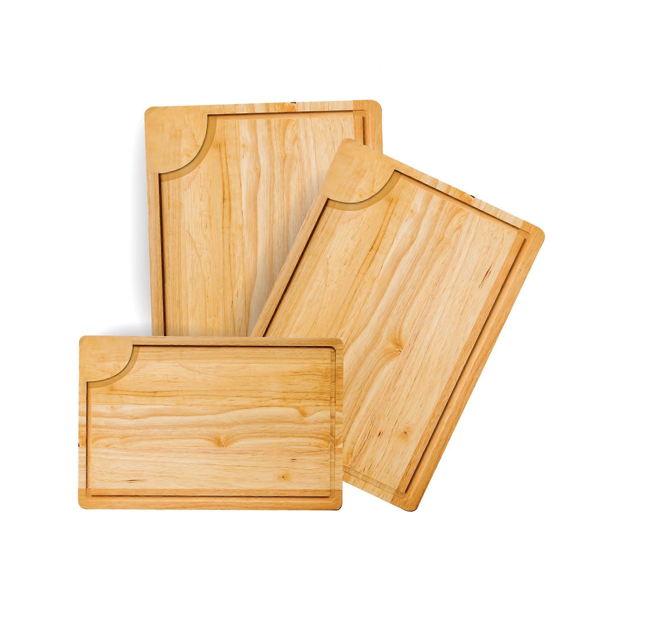 Premium Bamboo Cutting Boards Set (3 Pack) with Juice Groove