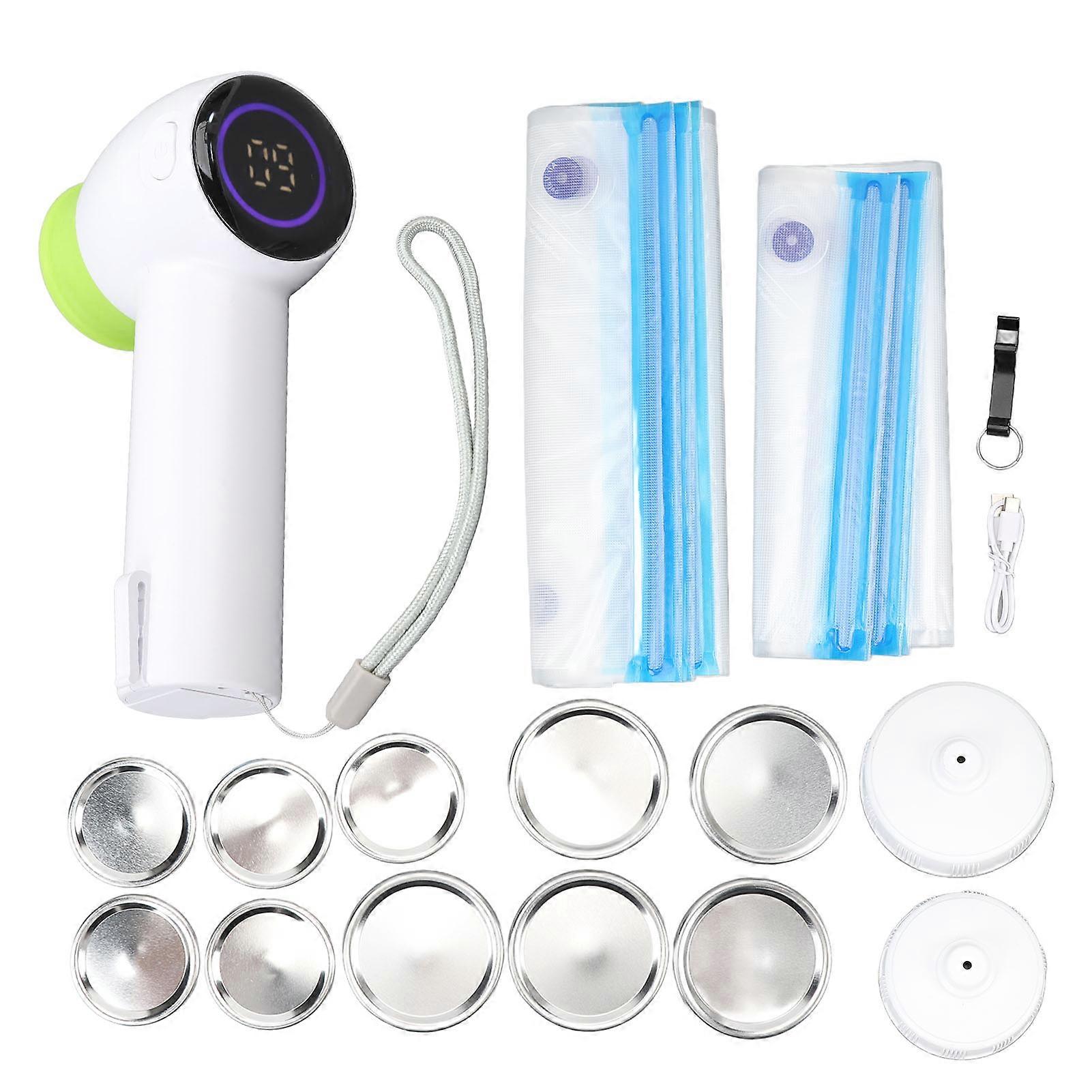 Handheld Vacuum Sealer 3.5L Flow ‑60kpa Multifunctional Vacuum Sealing Machine for Mason Jars Box Bag