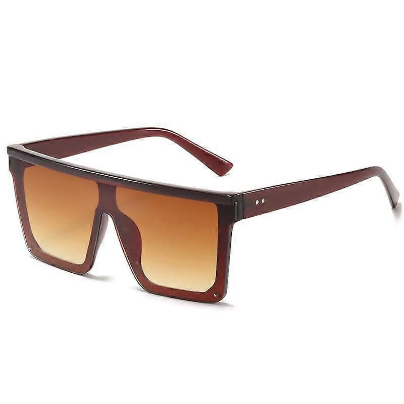 Oversized Sonnenbrille Herren Damen Flat Top Square Trendy Visor Shades UV400