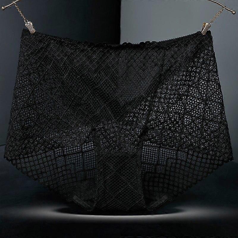 Women's Breathable Lace Mesh Panties - Plus Size